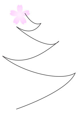図15　桜と花びらの落ちる軌跡