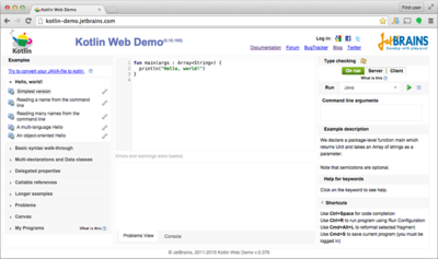 図1　Kotlin Web Demo