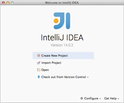 図3　IntelliJ IDEAの最初の起動