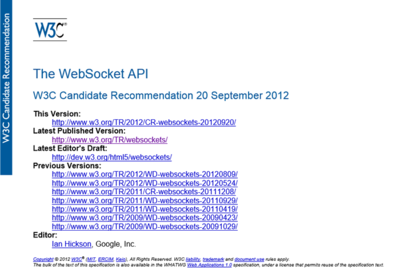 図4　W3CによるWebSocket仕様