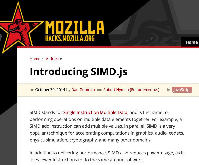 図3 Introducing SIMD.js ☆ Mozilla Hacks － the Web developer blog