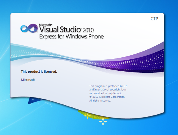 Visual Studio 2010が起動します