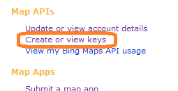 図5　「Create or view keys」をクリックします