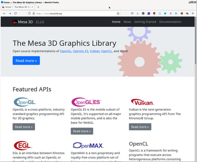図2　Mesaプロジェクトのホームページ