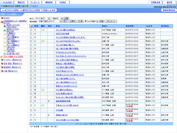 desknet's CAMSの管理画面イメージ