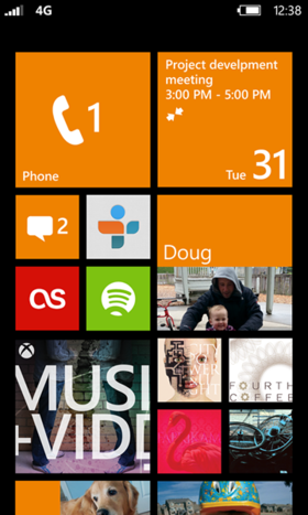 Windows Phone 8のスタート画面