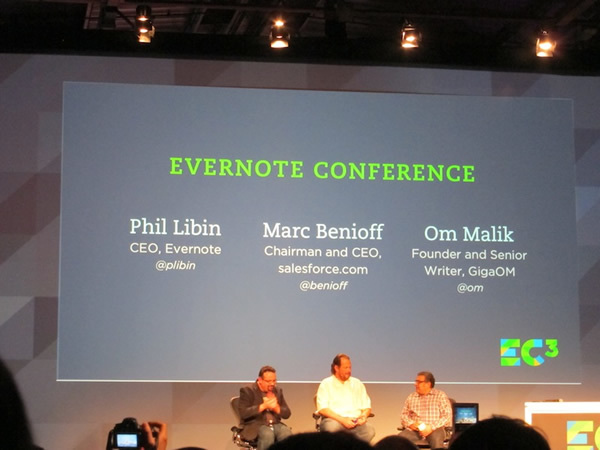 Salesforce.comのCEO Marc Benioff氏も会場にかけつけ、Phil氏とのトークセッションが実現