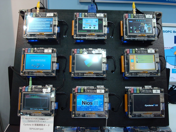写真11　Nios IIプロセッサで実現する組込みシステムのデモ