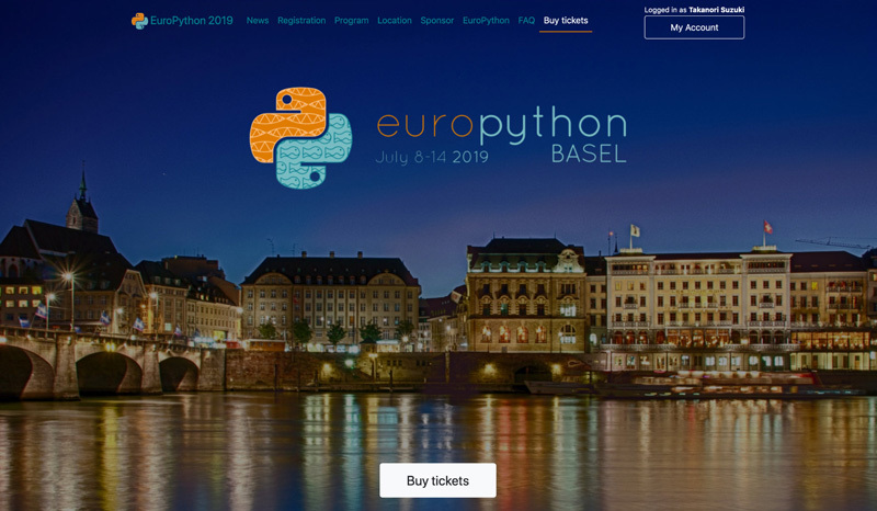 EuroPython 2019 Webサイト