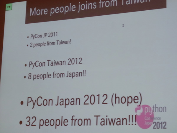 More pople joins from Taiwan