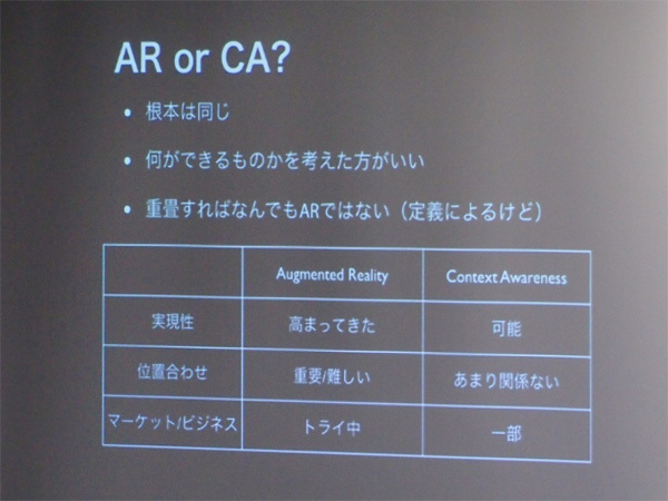 ARとCA、それぞれの特徴