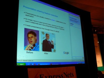 Presentlyの紹介にわざわざマイケル・アリントンの写真を利用したデモを用意してきたGoogle（TechCrunch）