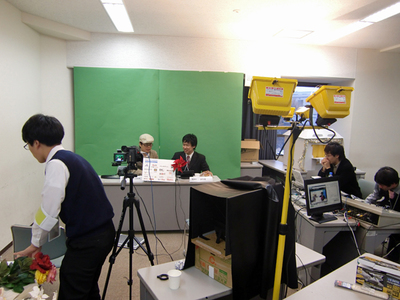 ニコ生放送スタジオ風景。