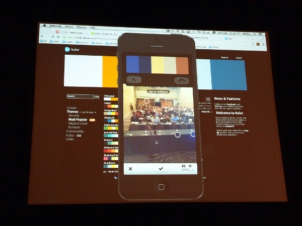 iPhone用に最適化したカラーツール「Kuler」。ネイティブアプリとして作りなおされ、iPhoneカメラと連動したカラーピッキングなどが行える