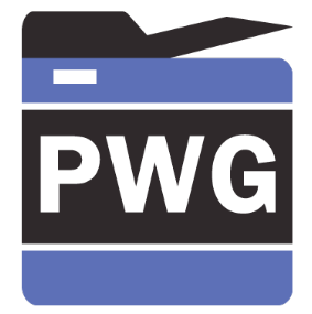 図6　新しいPWGロゴ。センスが良いかはともかく、印刷・イメージングに関わるグループであることは一目瞭然