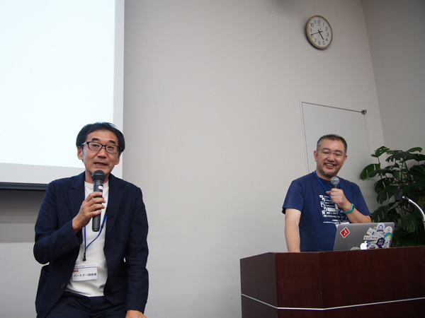 バード電子社長 斉藤さん（左）と小山さん