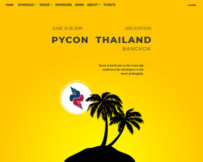 PyCon Thailand 2019 Webサイト