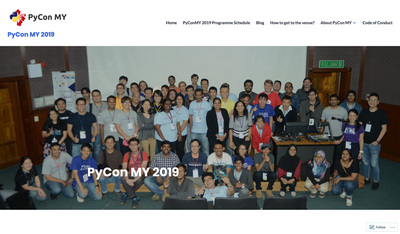 PyCon Malaysia 2019 Webサイト