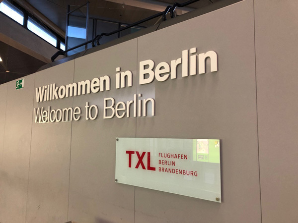 到着：ベルリン・テーゲル空港（2019年10月8日）