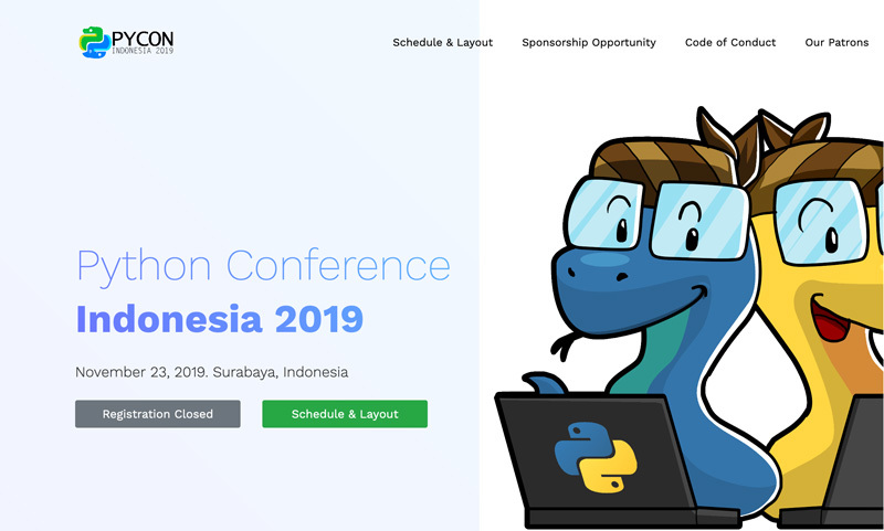 「PyCon Indonesia 2019」Webサイト