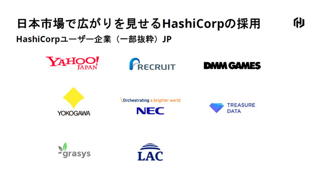 日本の主要な顧客企業。LACはセキュリティソリューションのパートナー企業としても提携している